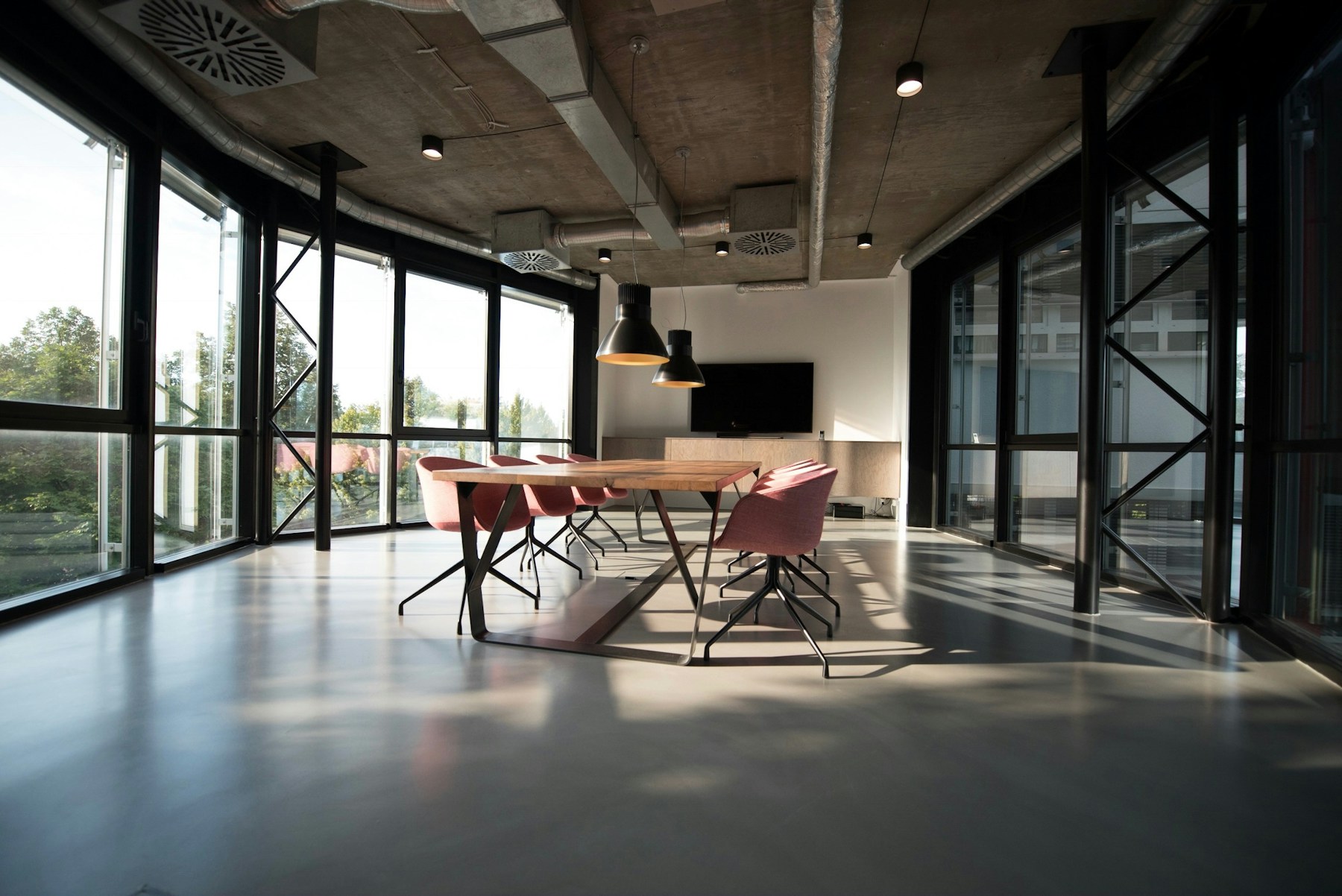 Quiet advisory office with natural light